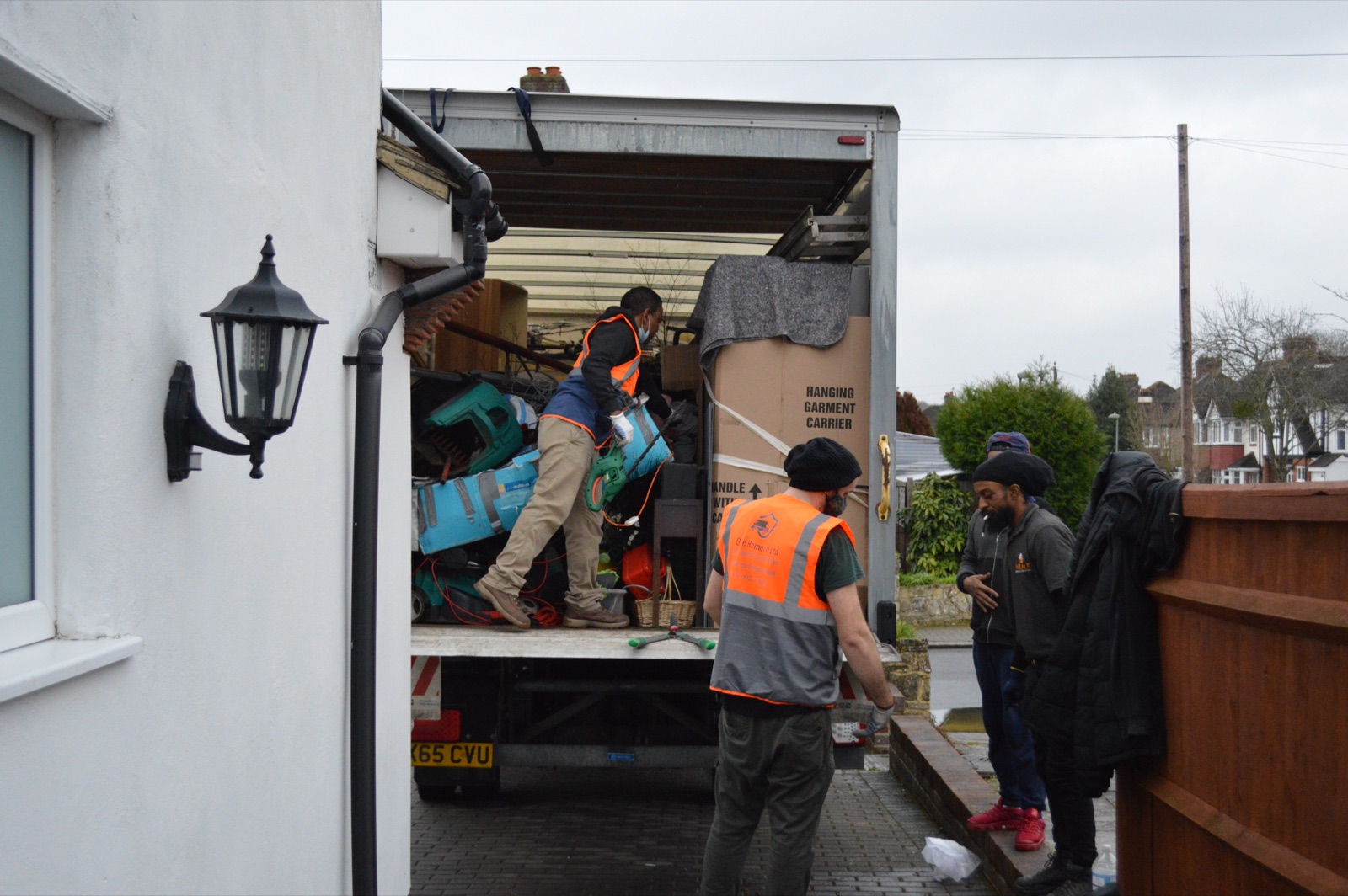 Men With Van movers preparing a London house removal