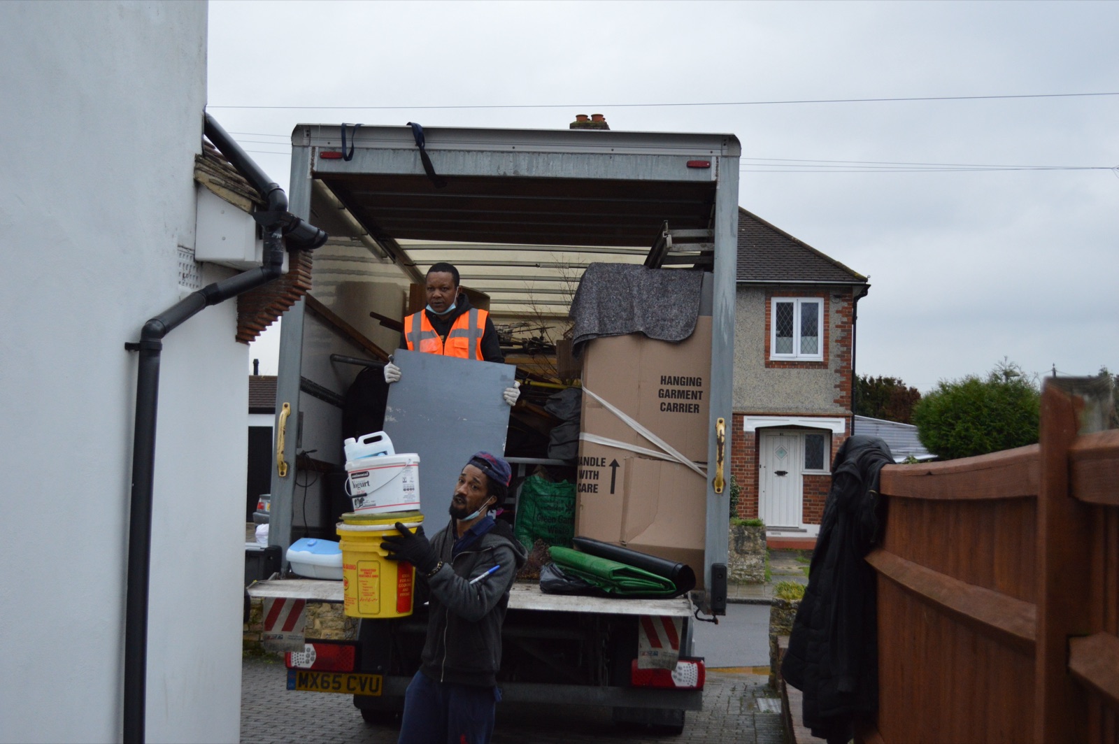 Loaded Luton van ready for a London move