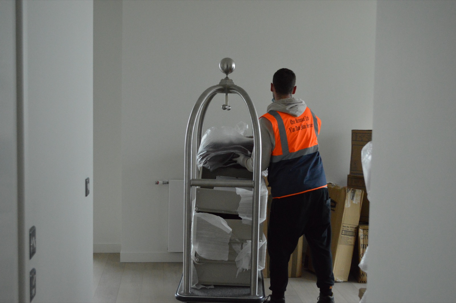 Protected furniture prepared for a careful Luton van removal