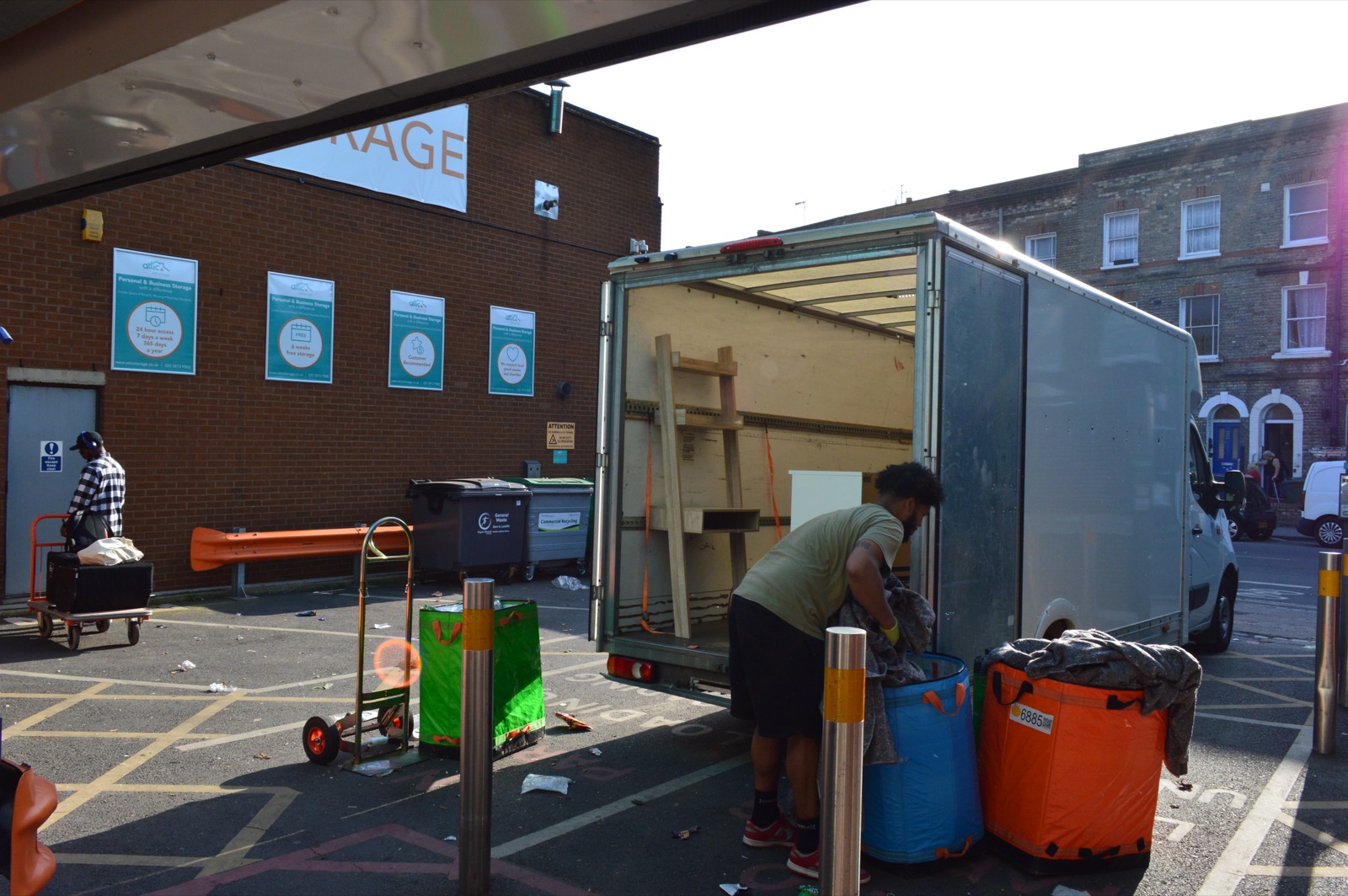 Luton van being loaded for a storage move