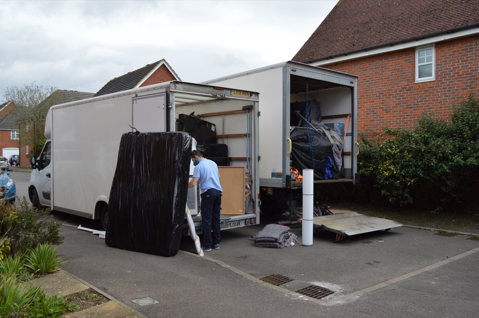 Two removal vans supporting a prepared house move